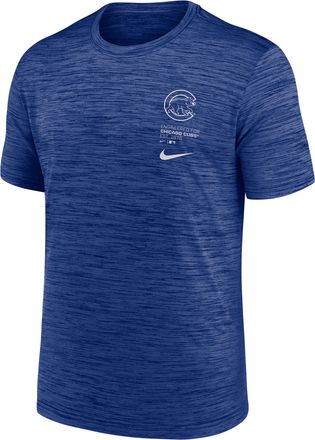 Nike Chicago Cubs Velocity Nike Mens Dri-FIT MLB T-Shirt in Blue | NKPQ4EWEJ-J0N