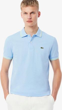 Lacoste Mens Lacoste Mens Regular Fit Trim Accent L.12.12 Polo Shirt - Blue - Size: 4 medium