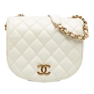 Chanel Tweedekansi Small CC Gequilte Kalfsleer Messenger Flap