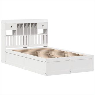 vidaXL Vidaxl - Estructura De Cama Sin Colch&oacute;n Madera De Pino Blanco 135x190 Cm