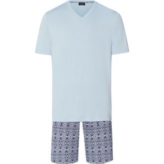 Hanro Night And Day Cotton and TENCEL V-Neck Pajama Set in Heritage Tiles at Nordstrom, Size Xx-Large