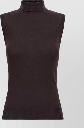 Sportmax wolf sleeveless high neck knitwear