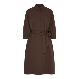 Notyz Nowarsaw Abito Camicia - - Dresses - Donna - Marrone - L