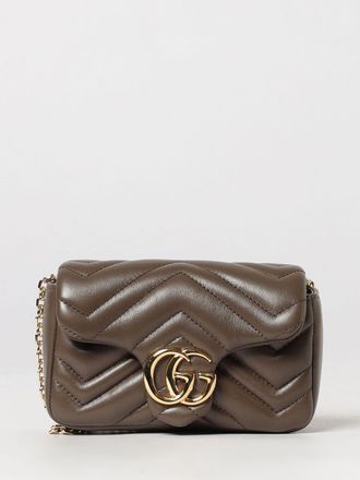 Gucci Mini borsa a tracolla GG Marmont in nappa matelass&eacute; con motivo chevron