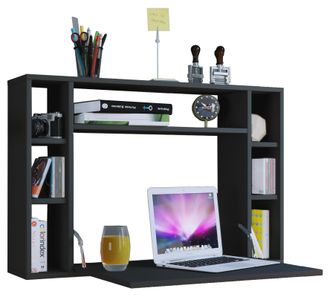 ebuy24 Ebuy24 - Vcm Mesa De Ordenador Colgante Mesa Plegable Escritorio De Pared Dimensiones Aprox. Al. 60 X An. 90 X T. 20 Cm Escritorio - Wandila (negro)