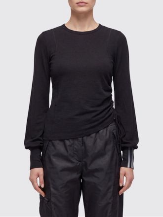Yohji Yamamoto Slim Fit Wool Long-Sleeved T-Shirt with 3-Stripes Logo