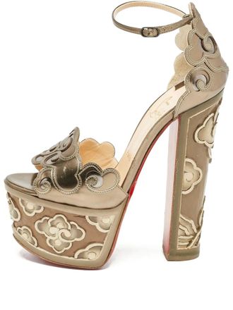 Christian Louboutin 160mm Houghton leather sandals - Neutrals