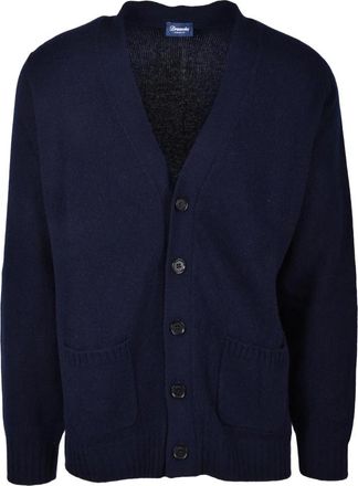 Drumohr Wollen Vest - Heren - Vesten - Blauw - 4XL - Wol - Truien & Vesten