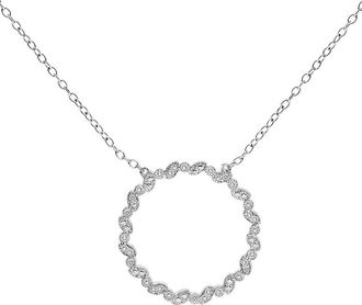House of Brilliance Haus Of Brilliance Silver 0.16 Ct. Tw. Lab-Grown Diamond Pendant Necklace