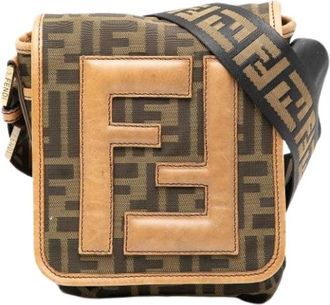 Fendi Pre-owned Canvas Crossbody Bag - unisex - Vintage Schoudertas - Bruin - ONE Size - Leer - Vintage