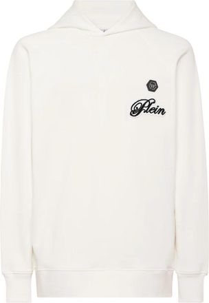 Philipp Plein Hoodie Basic Signature - Heren - Hoodies - Beige - XS - Katoen - Hoodies & sweatvesten