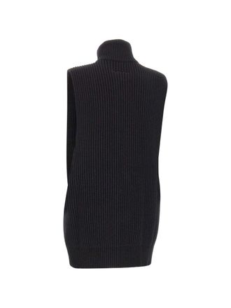 Maison Margiela Ribbed Wool Vest - Black