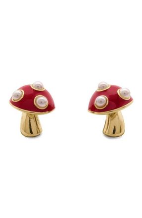 Kate Spade New York secret garden mushroom stud earrings in Red Multi at Nordstrom