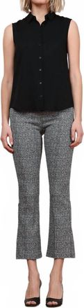 Avenue Montaigne Leo Pant In Herringbone