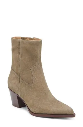 Dolce Vita Salma Bootie in Olive Suede at Nordstrom, Size 9.5