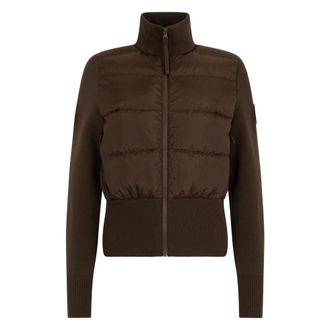 Canada Goose Winter Jackets, female, Brown, Size: M HyBridge Wide Quilt Knit Jacket