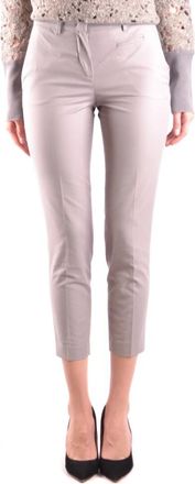 Fabiana Filippi Zijden Top - Dames - Chinos - Grijs - 2XS - Broeken