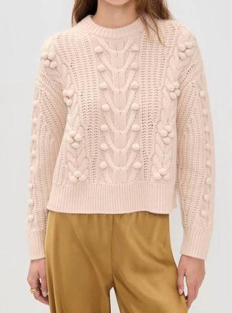 Ulla Johnson Indra Cable Knit Pullover Sweater In Alabaster