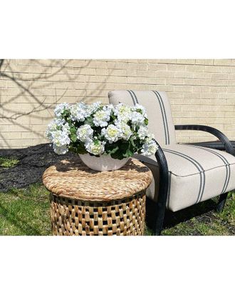 Creative Displays Inc. Uv Protected Outdoor White Geranium Arrangement