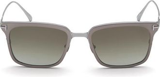 Tom Ford Hayden Brown Blue Gradient Square Mens Sunglasses FT0831 12Q 54