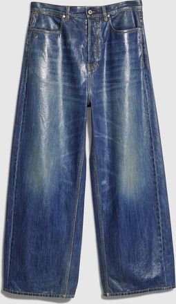 Gucci Cotton Denim Pants With Coating, Size 44 IT, Blue