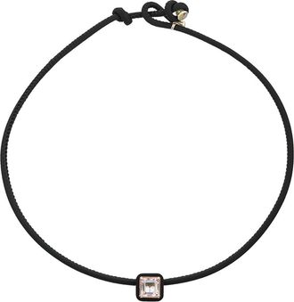 Bea Bongiasca Square Crystal Pendant Pop Choker Necklace in Black at Nordstrom