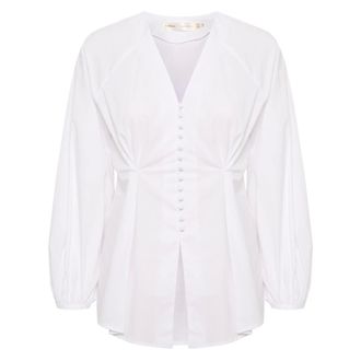 Inwear Elegant Tailored Blouse with Unique Closure - female - InWear - Blouses - White - XL - Blouses & Shirts