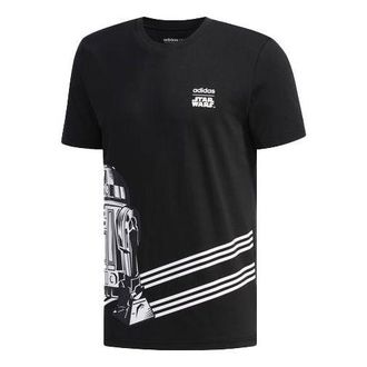 adidas Round Neck Logo Short Sleeve Black DW8168