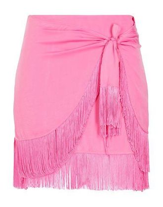 8 by YOOX FRINGED WRAP MINI SKIRT