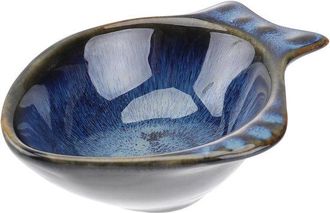 OEM Plato De Cer&aacute;mica Azul Para Salsas, 1 Plato Para Hierbas, Cuenco Para Salsas Para Aperitivos Y Comidas, Vajilla Pr&aacute;ctica Para Vinagre Y Salsas