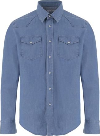 Alessandro Gherardi Light Blue Button-Down Denim Shirt