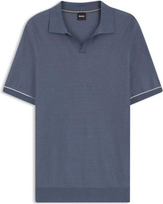 BOSS Horizontal-stripe sweater in a cotton blend