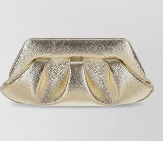 Themoir&egrave; bios baguette clutch metallic pleated design