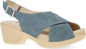 Dansko Sloane Slingback Platform Sandal in Denim Suede at Nordstrom Rack, Size 11.5-12Us / 42Eu