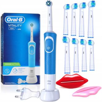 OEM Juego De Cepillos De Dientes El&eacute;ctricos Oral-b Vitality 100, Color Azul