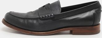 Tod's Tods Dark Blue Leather Slip On Loafers