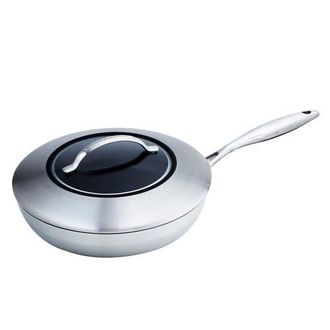 Scanpan CTX 11 Inch Nonstick Saute Pan with Lid, Stainless Steel in Silver at Nordstrom