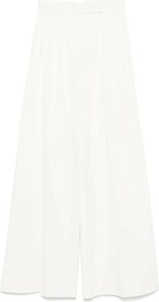 Max Mara Dames, Broeken, Wit, Maat: XS Wol