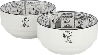 Gibson 2 Piece 6 Inch Round Fine Ceramic Bowl Set in White at Nordstrom