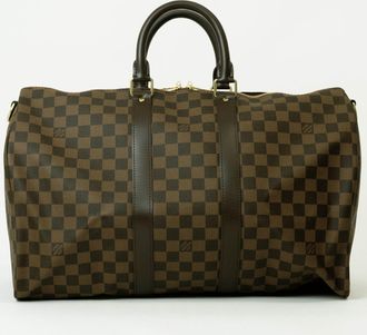 Louis Vuitton Damier Damier Canvas Ebene Boston Bag (Pre-Owned)