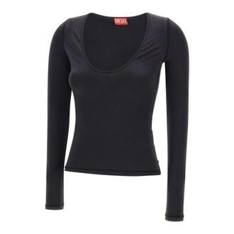 Diesel T-Elphin Top - Dames - Longsleeves - Zwart - S - Nylon - Tops