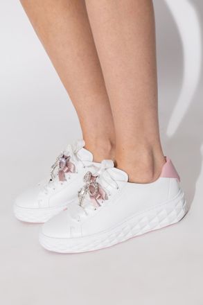 Jimmy Choo London Diamond Sports Shoes, Womens, White