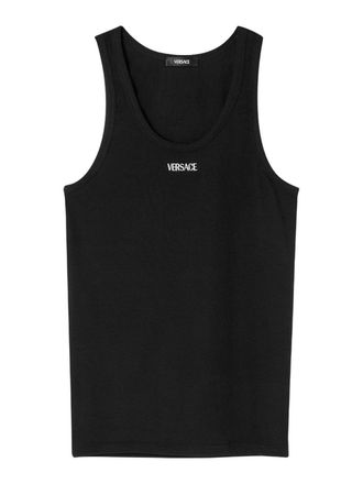 Versace Logo Embroidery T-Shirt