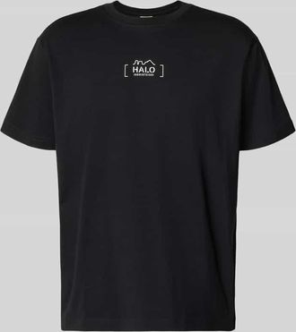 Halo T-Shirt mit Label-Print in Black, Gr&ouml;&szlig;e XXL