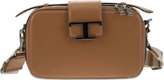 Tod's Borsa a tracolla con logo - Marrone