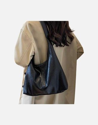 XY London Womens XY London Womens/Ladies Athena Magnetic Closure Slouch Tote Bag - Black - Size: ONE size