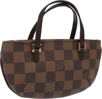 Louis Vuitton Manosque Pochette Damier Brown Canvas Bag (Pre-Owned)