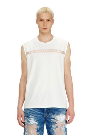 Diesel Tank top with For Successful Loving logo - T-Shirts - Unisex - White