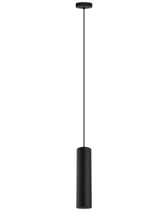 Eglo Eglo Tortoreto 1 Light Cylinder Pendant With Matte Black Finish
