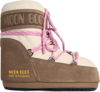 Moon Boot Moon Boot Beige Suede Low Top
